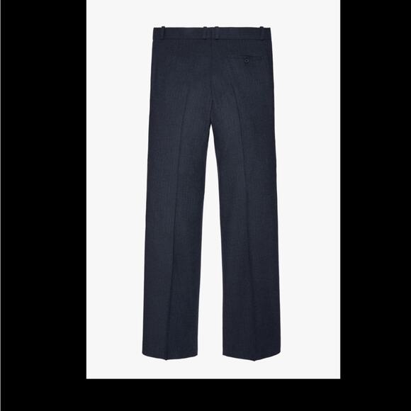 Zara Low Rise Wool Pinstripe Style Pants Limited Edition - Picture 8 of 9